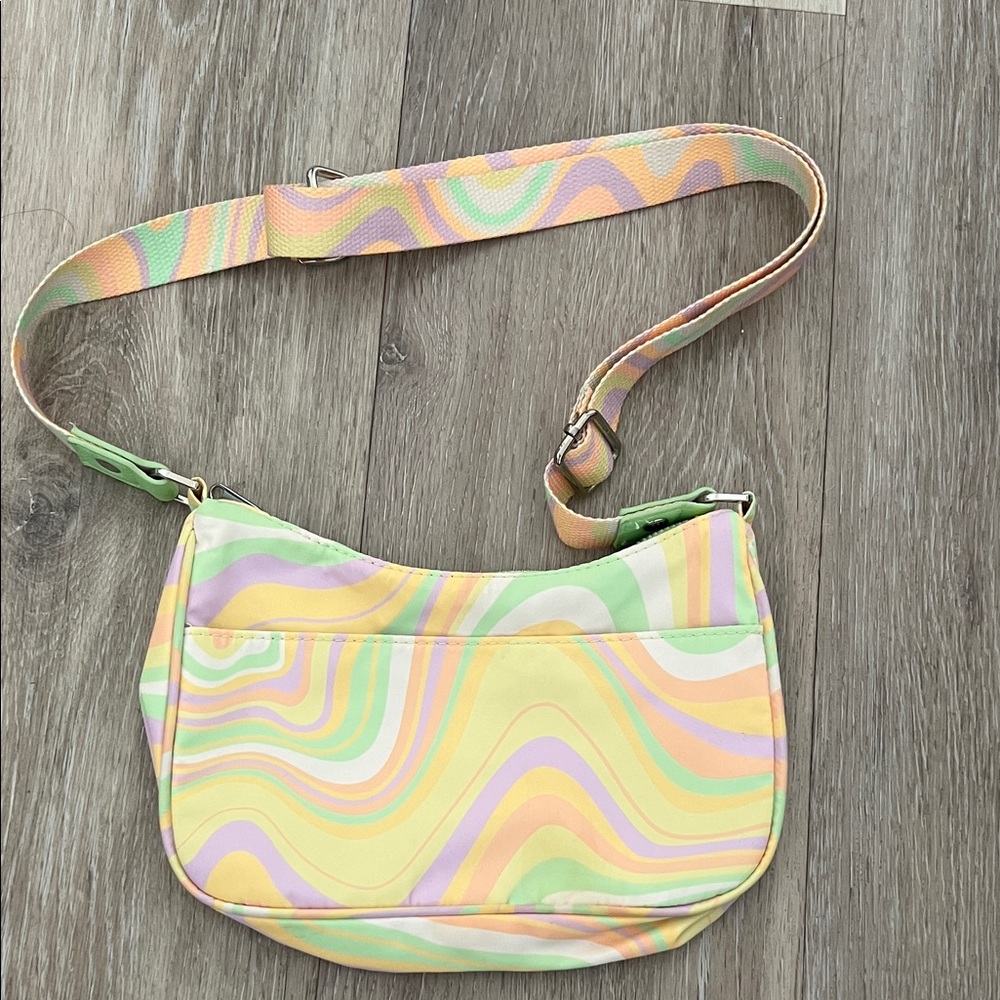 Multicolored Swirl Print Crossbody Bag with Pouch Wild Fable